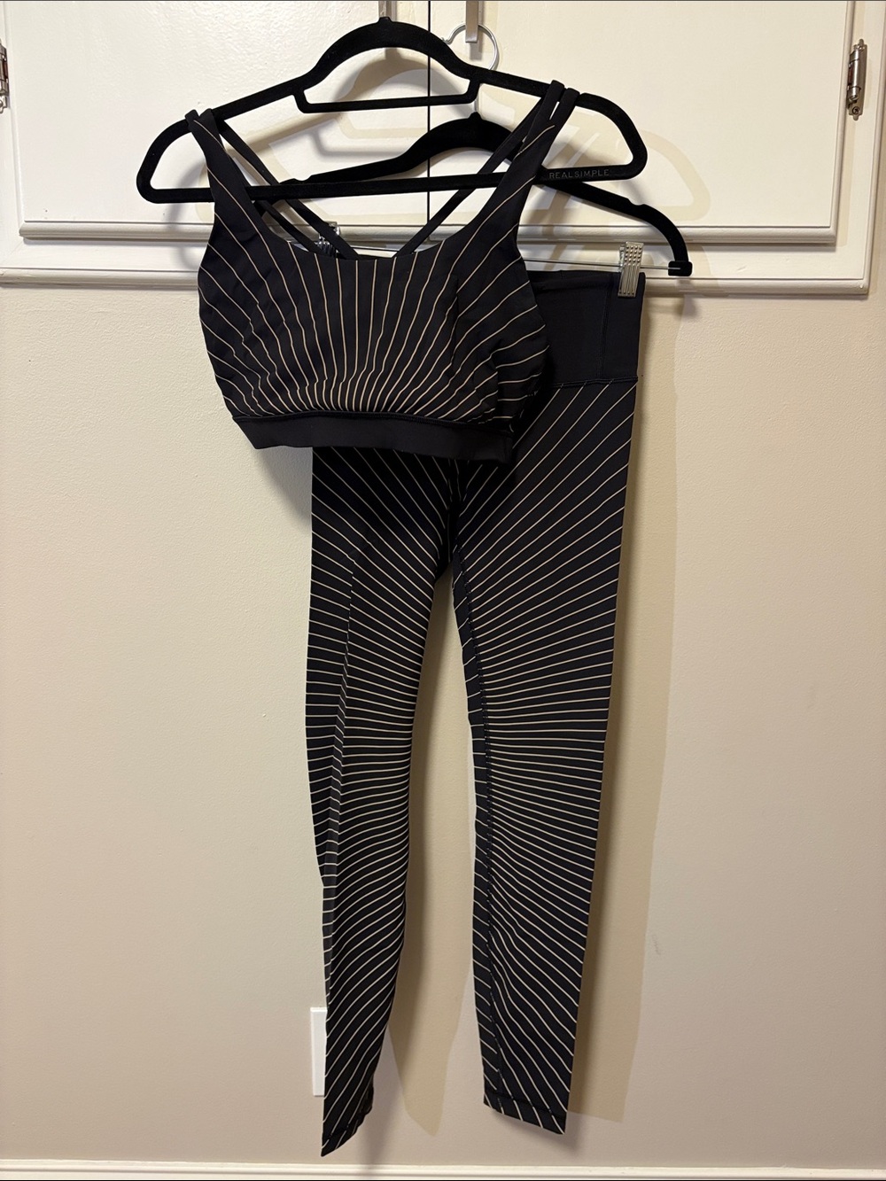 Lululemon Reflective Stripped Bra + Leggings Set